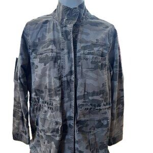 Weatherproof Threads Women's Gray Camo Cotton Jacket Medium